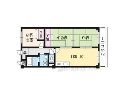 ウインド岩倉(3LDK/3階)の間取り写真
