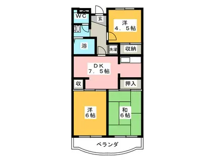 ハイムアズマ(3LDK/2階)の間取り写真
