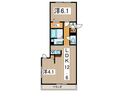 D PAINA 笹下(2LDK/1階)の間取り写真