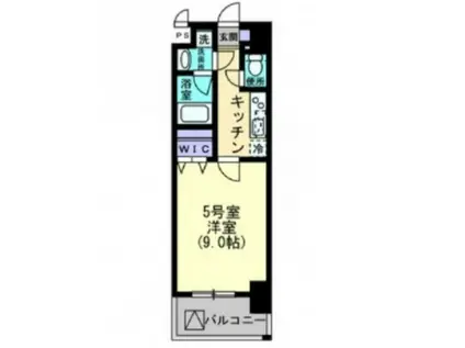 SOLANA HIGASHIFURUMATSU(1K/2階)の間取り写真