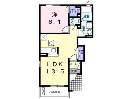 メゾン エトワール(1LDK/1階)の間取り写真