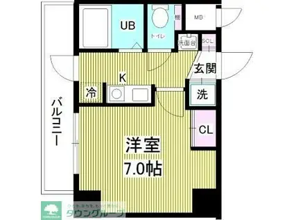 VARIANT S(1K/6階)の間取り写真