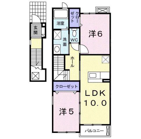 サンベリーズ(2LDK/2階)の間取り写真