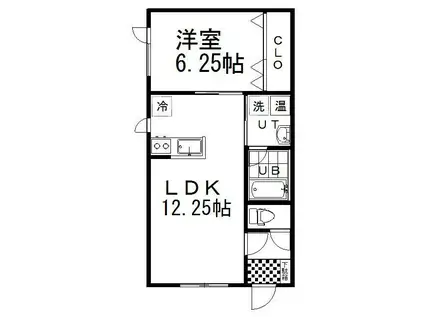 CASA SEREZO(1LDK/1階)の間取り写真