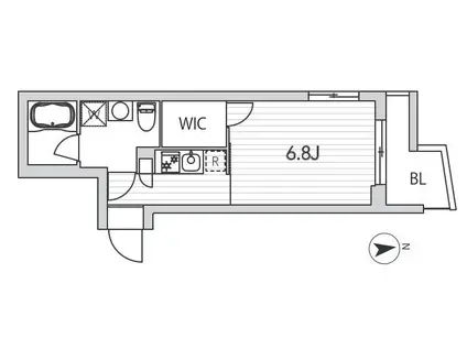 GRANDUO 豪徳寺(1K/1階)の間取り写真