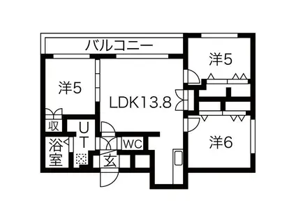 LATRYUZE(3LDK/4階)の間取り写真