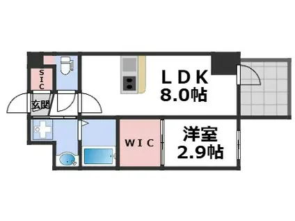 セレニテ東梅田アリエ(1LDK/11階)の間取り写真