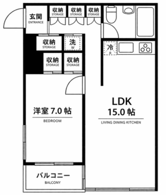 エムティーコート(1LDK/4階)の間取り写真