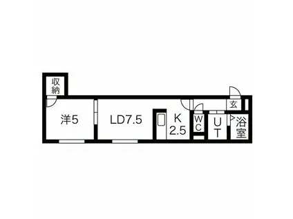 レストヒルズ栄通(1LDK/3階)の間取り写真