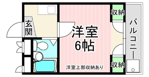 ルネサンス(1K/1階)の間取り写真