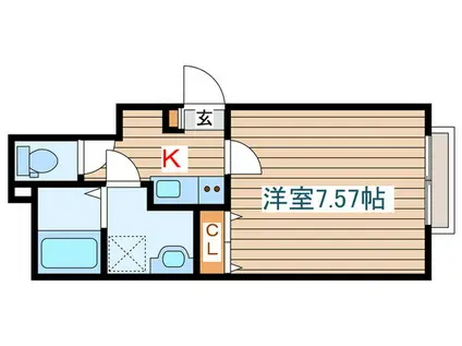 AZUL旭町(1K/1階)の間取り写真
