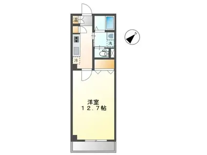 クールドノール(1K/2階)の間取り写真