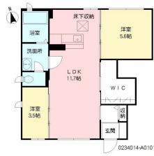 シャーメゾンはすいけ(2LDK/1階)の間取り写真