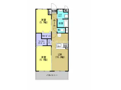 コモードI(2LDK/3階)の間取り写真