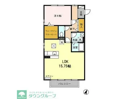 エアルアクティースⅡ(1LDK/1階)の間取り写真