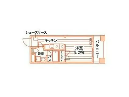 やごと光風観(1K/6階)の間取り写真