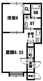 ＪＲ函館本線 旭川駅 徒歩13分 2階建 築11年(1LDK/1階)の間取り写真