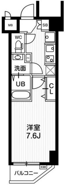 N-STAGE亀戸II(1K/1階)の間取り写真