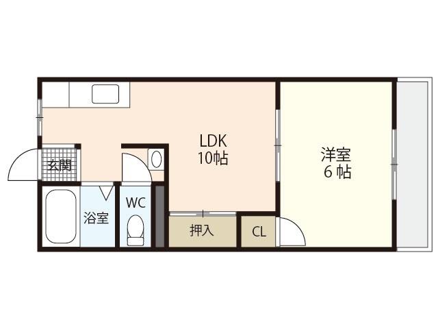 小川コーポ(1LDK/2階)の間取り写真