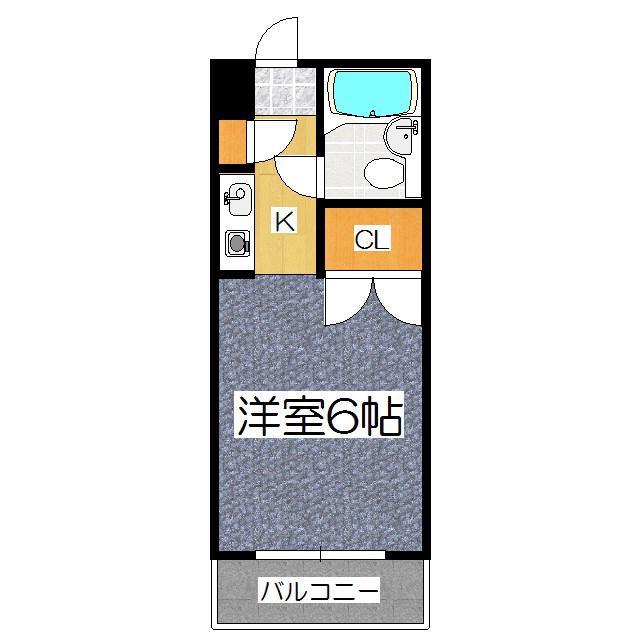 DSCOURT(1K/2階)の間取り写真