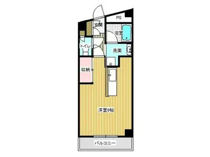 ベアレント(ワンルーム/3階)の間取り写真