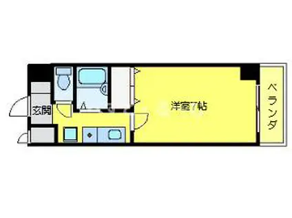 リライアンス西明石壱番館(1K/3階)の間取り写真