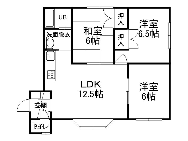 コーポちば(3LDK/2階)の間取り写真