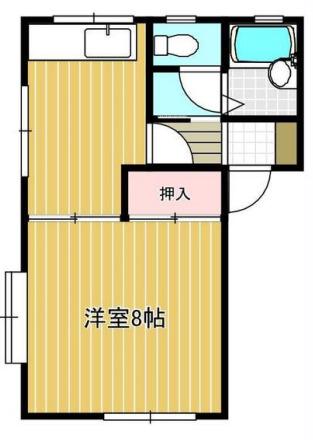 ホワイトハイツ(1DK/1階)の間取り写真