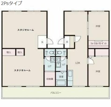 山根台第2C棟(2SLDK/5階)の間取り写真