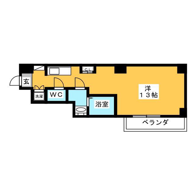 JMFレジデンス新横浜(ワンルーム/6階)の間取り写真