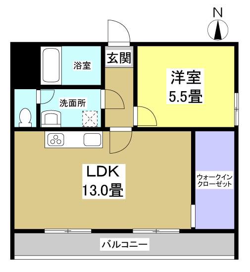 レナトゥス(1LDK/3階)の間取り写真