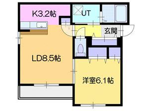 SERENDIPITY(1LDK/2階)の間取り写真