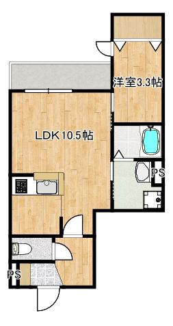 トリアノン南久が原(1LDK/3階)の間取り写真