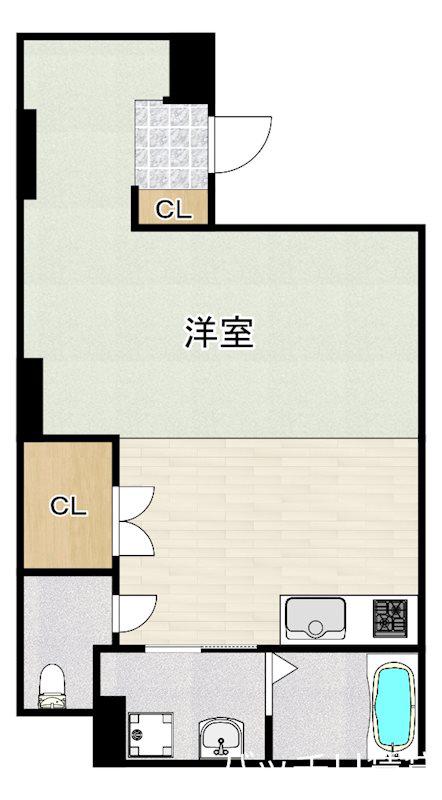 ORIENT BLD NO59 TWINS(ワンルーム/2階)の間取り写真