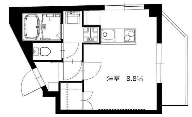 B CASA堀切(ワンルーム/4階)の間取り写真