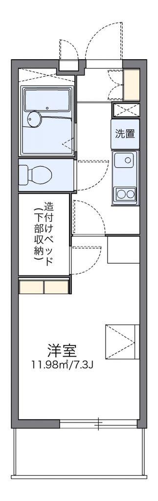 レオパレスエターナル I(1K/2階)の間取り写真