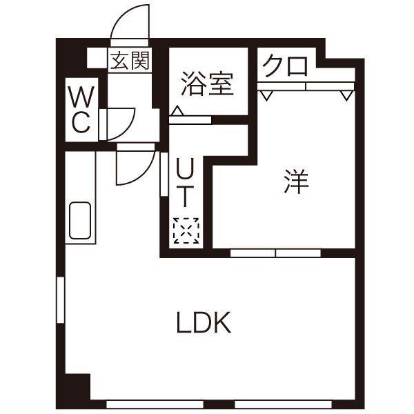 パークサイドシェリー6(1LDK/4階)の間取り写真