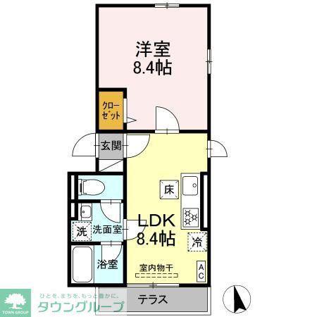 MAESTRO (1LDK/1階)の間取り写真