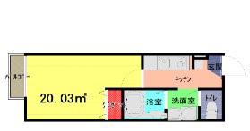 アークシティ日進(1K/2階)の間取り写真