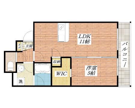 山崎第15マンション(1LDK/5階)の間取り写真