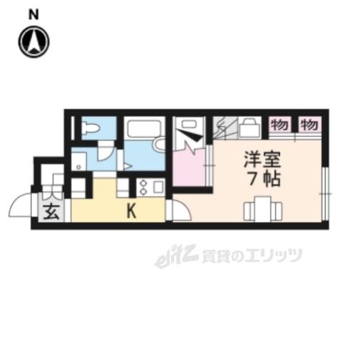 レオパレスSOUBI(1K/1階)の間取り写真