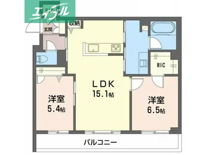 シャーメゾン野田レジデンス(2LDK/3階)の間取り写真