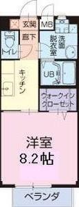 プレザントK(1K/2階)の間取り写真