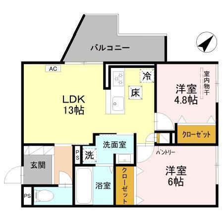 ステラフォーリア(2LDK/1階)の間取り写真
