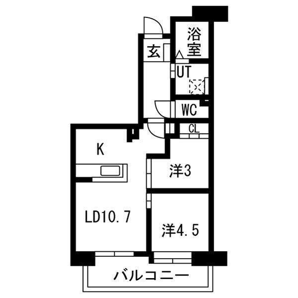 アクティ目黒駅前1棟(2LDK/3階)の間取り写真
