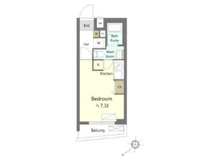 ショーケンレジデンス横浜生麦3(1K/3階)の間取り写真