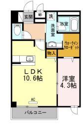 グローリアMK(1LDK/2階)の間取り写真