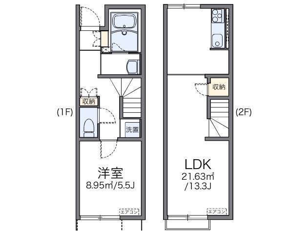 レオネクスト善(1LDK/1階)の間取り写真