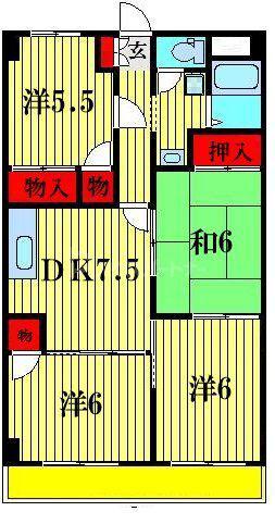 INSURANCE BLDG XVI(4DK/1階)の間取り写真
