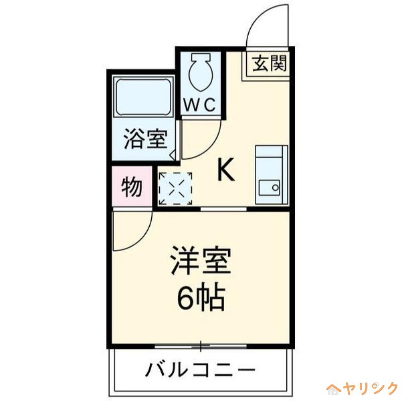 シティハイツ名城I(1K/3階)の間取り写真